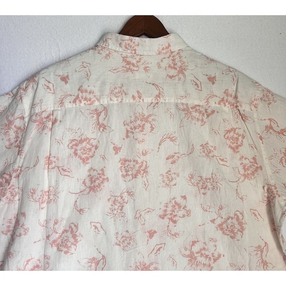 Linen Floral Men’s XL WEATHERPROOF Vintage Dusted Clay Button Down Shirt - Picture 7 of 16
